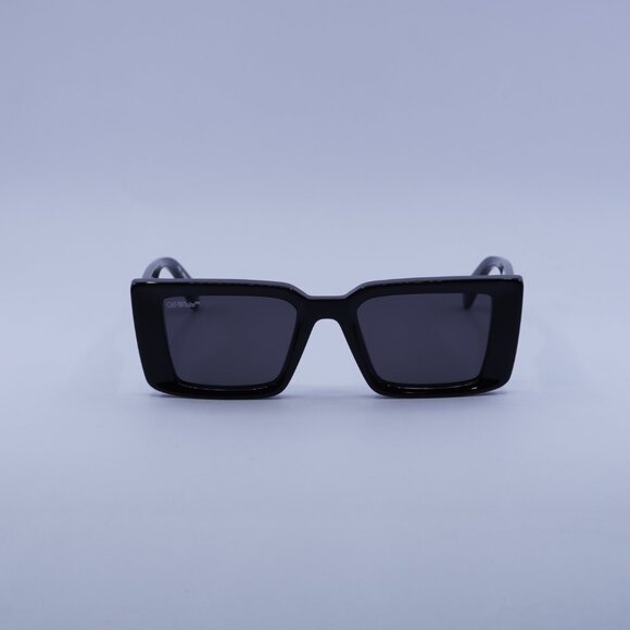 Off-White OERI077 AF SAVANNAH 1007 Sunglasses Black Rectangle Frame, Grey Lenses - Picture 3 of 11